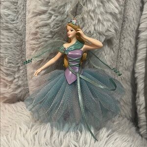 2004 Hallmark Barbie as Titania Ornament with Pink and Blue